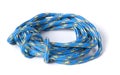 Skein of thin blue rope Isolated on a white background. Royalty Free Stock Photo