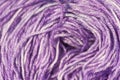 Skein of violet melange knitting thread close up Royalty Free Stock Photo