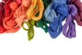 Skeins of colored threads for embroidery - muline