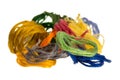 Skeins of colored threads for embroidery - muline Royalty Free Stock Photo