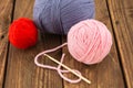 The skeins of colorful thread