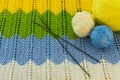 The skeins of colorful thread