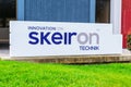 Skeiron Technik sign headquarters. Skeiron Technik is a semiconductor company developing silicon on insulator SOI wafers