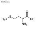Skeletal formula of Methionine