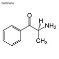 Skeletal formula of Cathinone Royalty Free Stock Photo