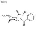 Skeletal formula of Cocaine Royalty Free Stock Photo