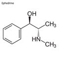 Skeletal formula of Ephedrine Royalty Free Stock Photo