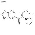 Skeletal formula of methylenedioxypyrovalerone