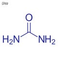 Vector Skeletal formula of Urea. Drug chemical molecule Royalty Free Stock Photo