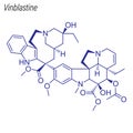 Vector Skeletal formula of Vinblastine. Drug chemical molecule Royalty Free Stock Photo