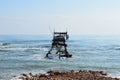 Skeleton of abandoned oil rig