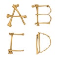 Skeleton alphabet A-D