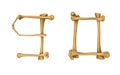 Skeleton alphabet number 9 and 0