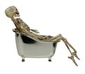 Skeleton in a Bathtub Royalty Free Stock Photo