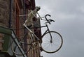 Skeleton on a bike