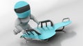 Skeleton bobsleigh Royalty Free Stock Photo