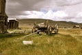 Skeleton of a cart at Bodie National Park