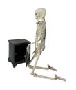 Skeleton Closing a Safe Royalty Free Stock Photo