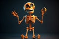 Skeleton dancing, Halloween Royalty Free Stock Photo