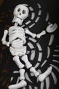 A skeleton doll made for a performance in a puppet theater. Vertep, Western Ukraine. Handmade. Royalty Free Stock Photo