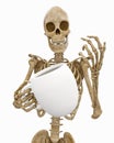 Skeleton is drinking coffee Royalty Free Stock Photo