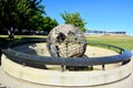 Skeleton globe at the Captain Cook Memorial in Canberra, ACT Royalty Free Stock Photo