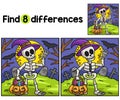 Skeleton Halloween Find The Differences