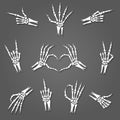 Skeleton hand signs Royalty Free Stock Photo
