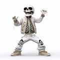 Cute Hip Hop Urban Skeleton In Metalcore Style