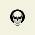 Skeleton head illustration design vector template