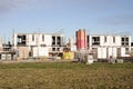 Skeleton of houses under construction