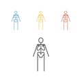 Skeleton human anatomy. Vector sign.