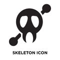 Skeleton icon vector isolated on white background, logo concept Royalty Free Stock Photo