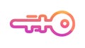 Skeleton Key Icon: Access & Unlock Solutions, vector design Generative AI Royalty Free Stock Photo
