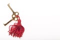 Skeleton Keys on a Red Tassel