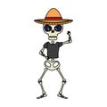 Skeleton mexican with hat