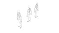 Skeleton multiple views of a human computer renderd skeleton,