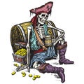 Skeleton pirate Royalty Free Stock Photo