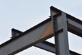 Metal frame of building under construction Royalty Free Stock Photo