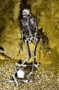 Skeleton prisoned in cave Royalty Free Stock Photo