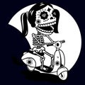 Skeleton Scootergirl