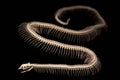 Skeleton of a snake. Royalty Free Stock Photo