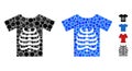 Skeleton T-Shirt Mosaic Icon of Round Dots