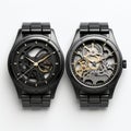 Black Skeleton Watches - Model C0034z2 - Hyperealistic Watch Mockup