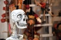 Skeleton wooden marionette or puppet