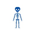 Skeletone line icon concept. Skeletone flat vector symbol, sign, outline illustration.