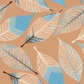 Skeletonized leaves seamless