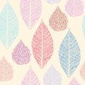 Skeletonized leaves seamless Royalty Free Stock Photo