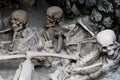 Skeletons in Boat Sheds, Herculaneum Archaeological Site, Campania, Italy Royalty Free Stock Photo
