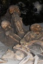 Skeletons in Boat Sheds, Herculaneum Archaeological Site, Campania, Italy Royalty Free Stock Photo